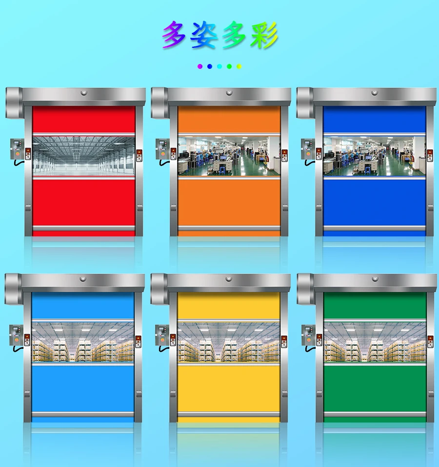 PVC Electric Rolling Shutter Door for Dust-Free Workshops and Garages Insulated Quick Lift for Malls and Underground Storage