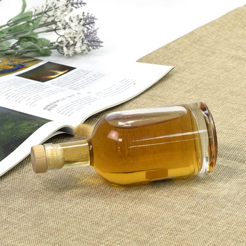 Factory New Product Customization Custom Glass 150ml 15cl clear Mini Empty boston Alcohol Liquor Vodka Wine Bottle