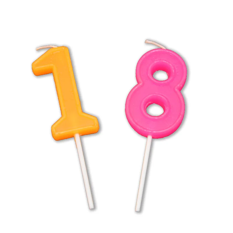 Funny Multicolor Happy 0-9 Molded Birthday Number Candles - Buy Number  Candles Birthday,Multicolor Candles,Birthday Candle Product on 