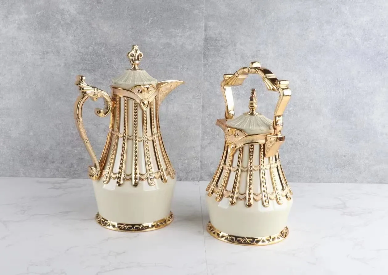 In Stock 700ml 1000ml Luxury Dalllah Arabic Coffee Set Vacuum Flask