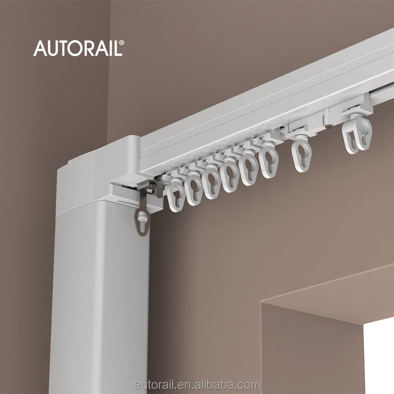 Smart Motorized Curtain System Google Home Alexa Compatible Durable Rails for Ripple Fold Curtains