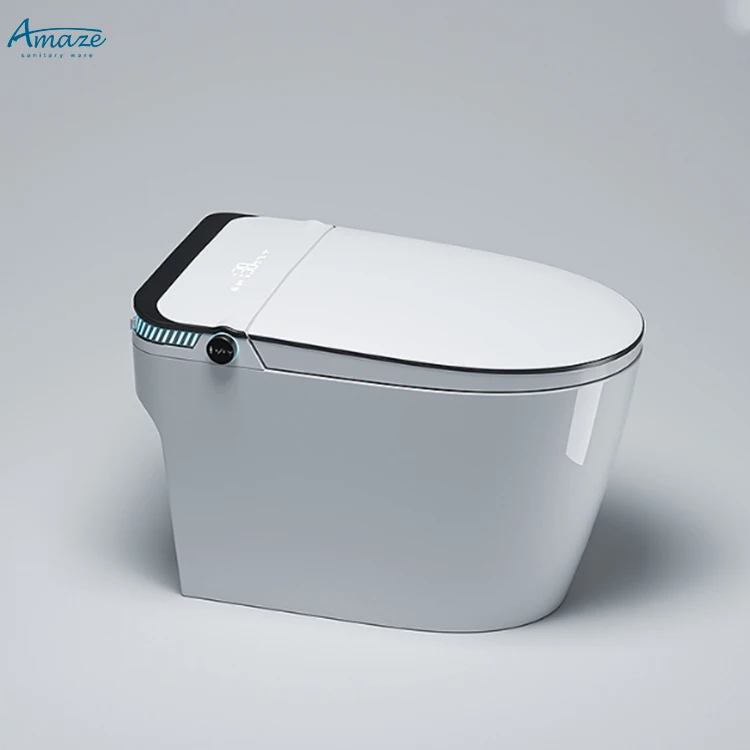 Floor mounted new design sanitary ware ceramic bathroom one piece wc automatic toilet smart commode details