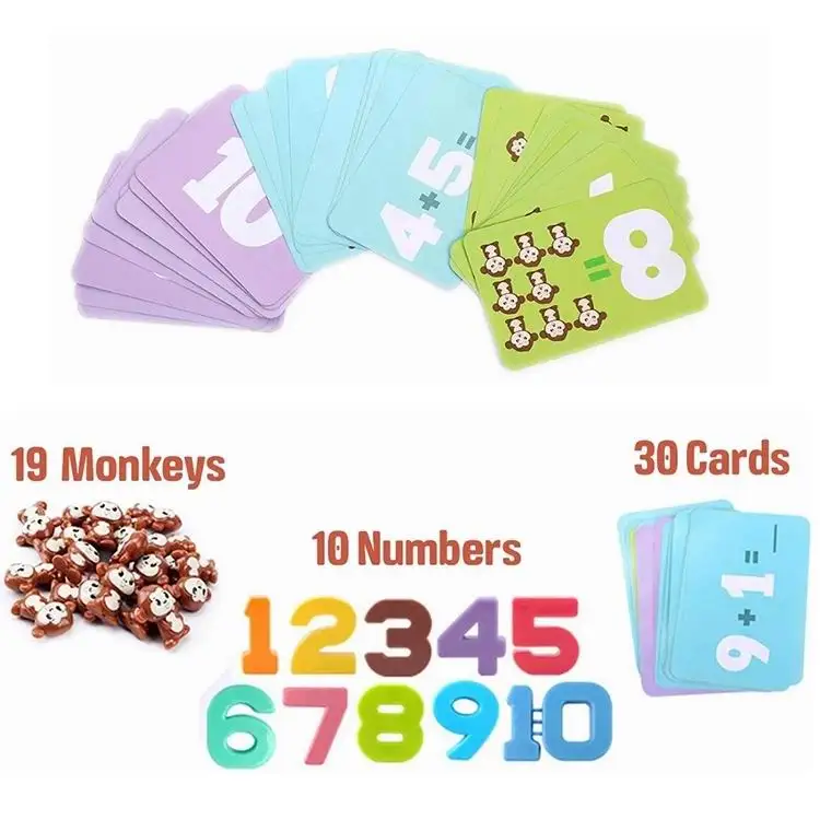 Monkey Balance Counting Cool Math Game Educational Montessori Learning Toys for Kids