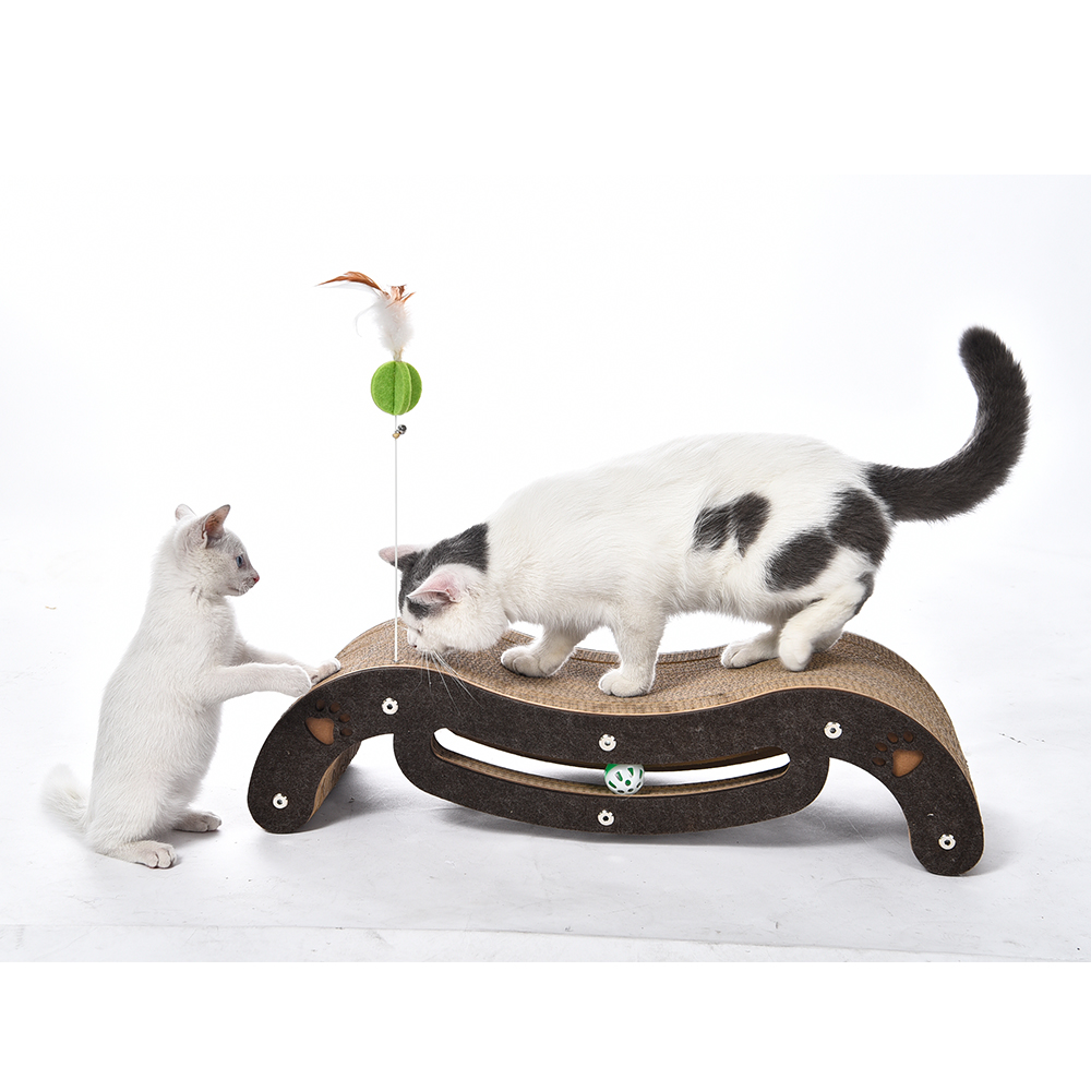 Когтеточная чесалка коричневого цвета, размер 68,5x24x18 см