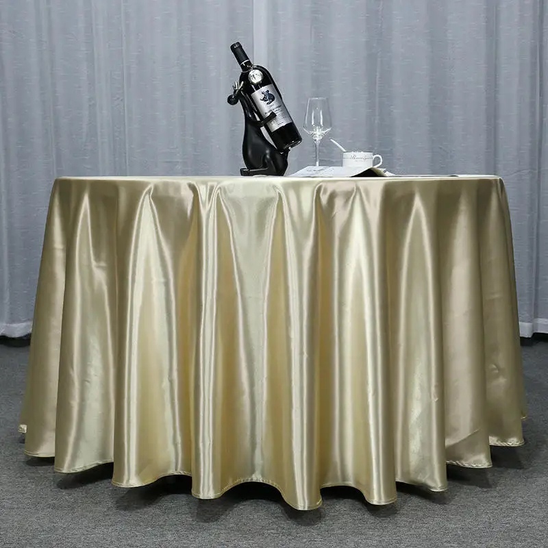 Cheaper Round Spandex Bar Table Covers Sheet Satin Table Cover Wedding