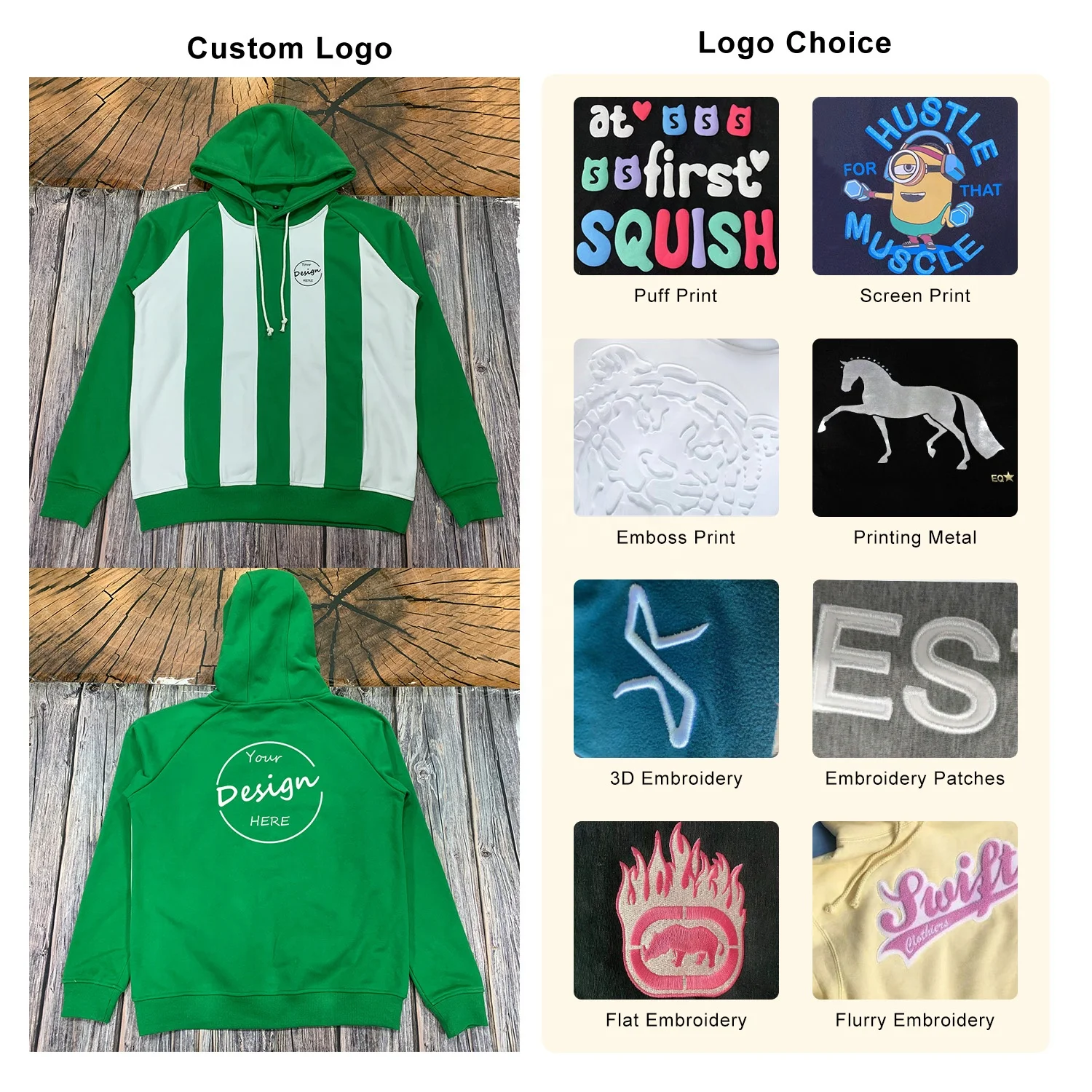 JL222E OEM Cotton Color Block Pullover Pullover Hoodies Thick 460GSM Cotton Fleece Sweatshirt for Men