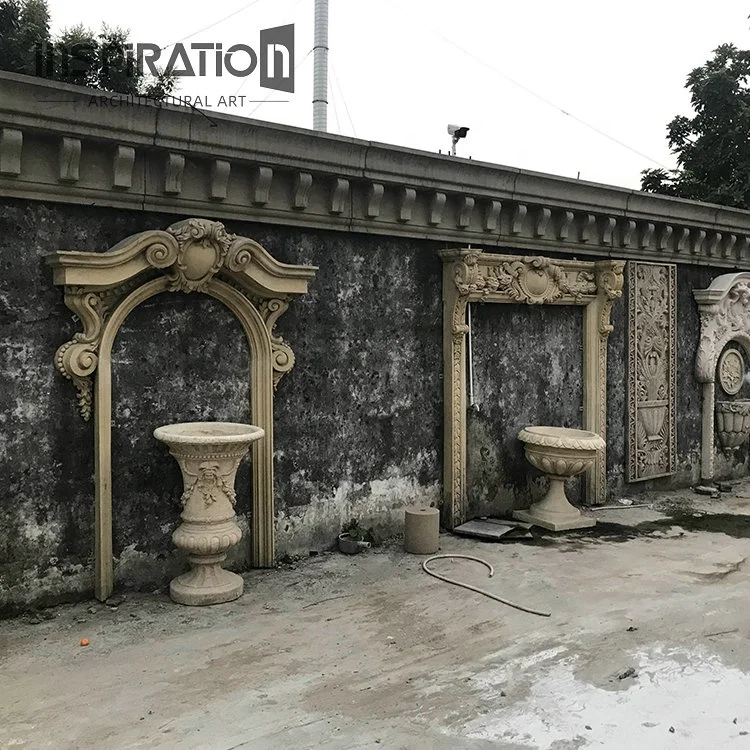 15 Years Architectural Glass Reinforced Concrete (GRC) Manufacturer Customized Produce Stone Window Frame and  GRC Door Design