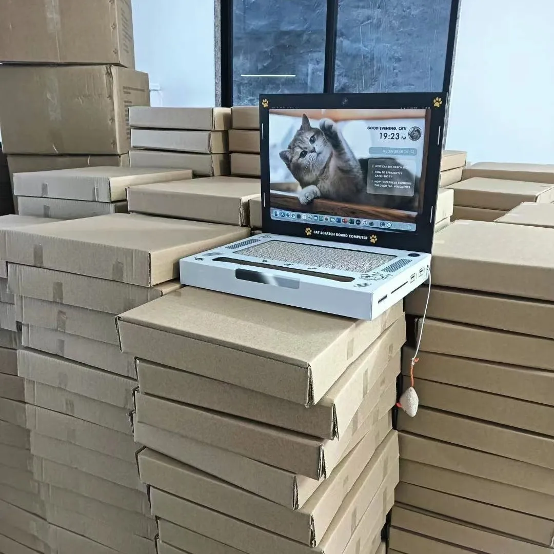 2024 New Arrivals Cat Toy Foldable Corrugated Computer Cat Scratching