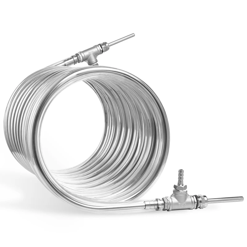 Counterflow Chiller,Stainless Steel Wort Heat Exchanger,9.52*0.5*10m Wort Chiller With Weldless