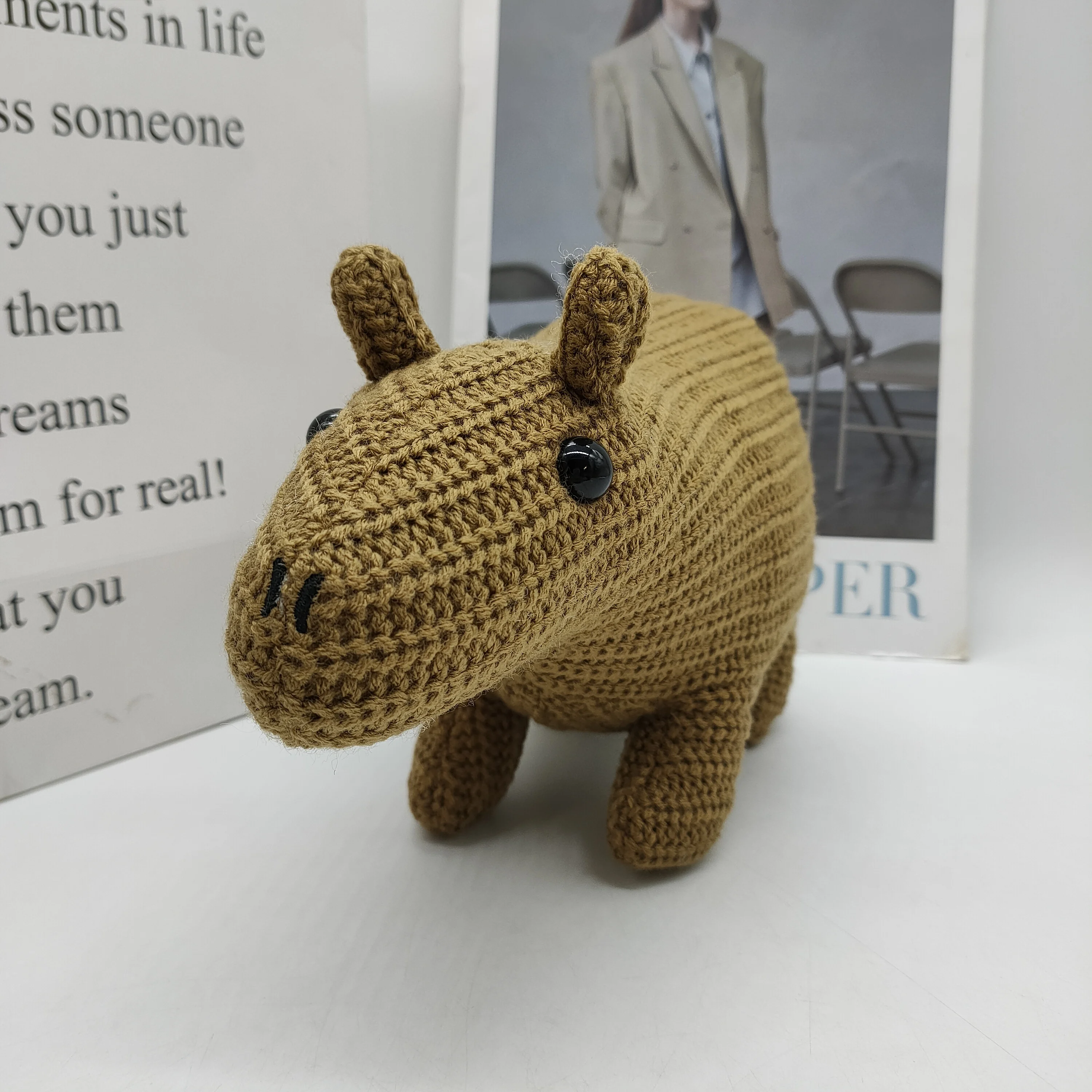 READY to SHIP Amigurumi Capybara Crochet Guinea Pig Plush, Cute