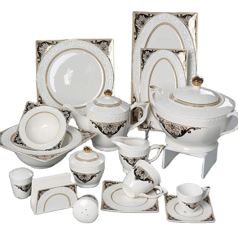 Source Customized Dinnerware Sets ceramic pakistan dinner sets Luxury Ceramic Houseware Dinnerware Best Dinner Set for Hotel on m.alibaba.com