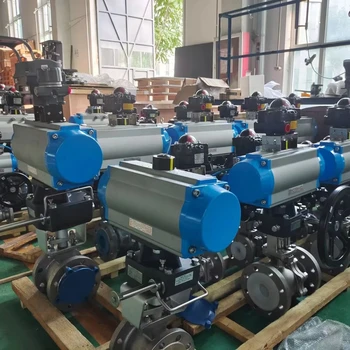 Pneumatic flange ball valve