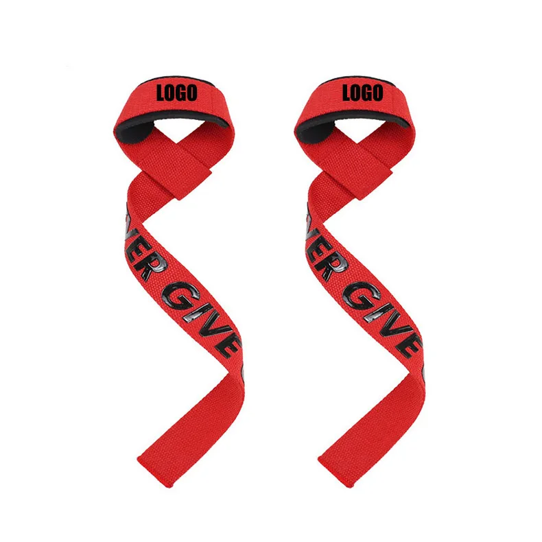 Custom Logo Wrist Protection Bodybuilding Training Weight Lifting Workout Gym Adjustable Wrist Straps
