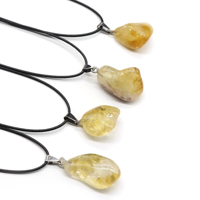 Natural Rough Mineral Yellow Crystal Agate Irregular Shape Original Gemstone Pendant Necklace Buy Crystal Pendants Yellow Quartz Pendant Necklace Yellow Jewelry Product On Alibaba Com