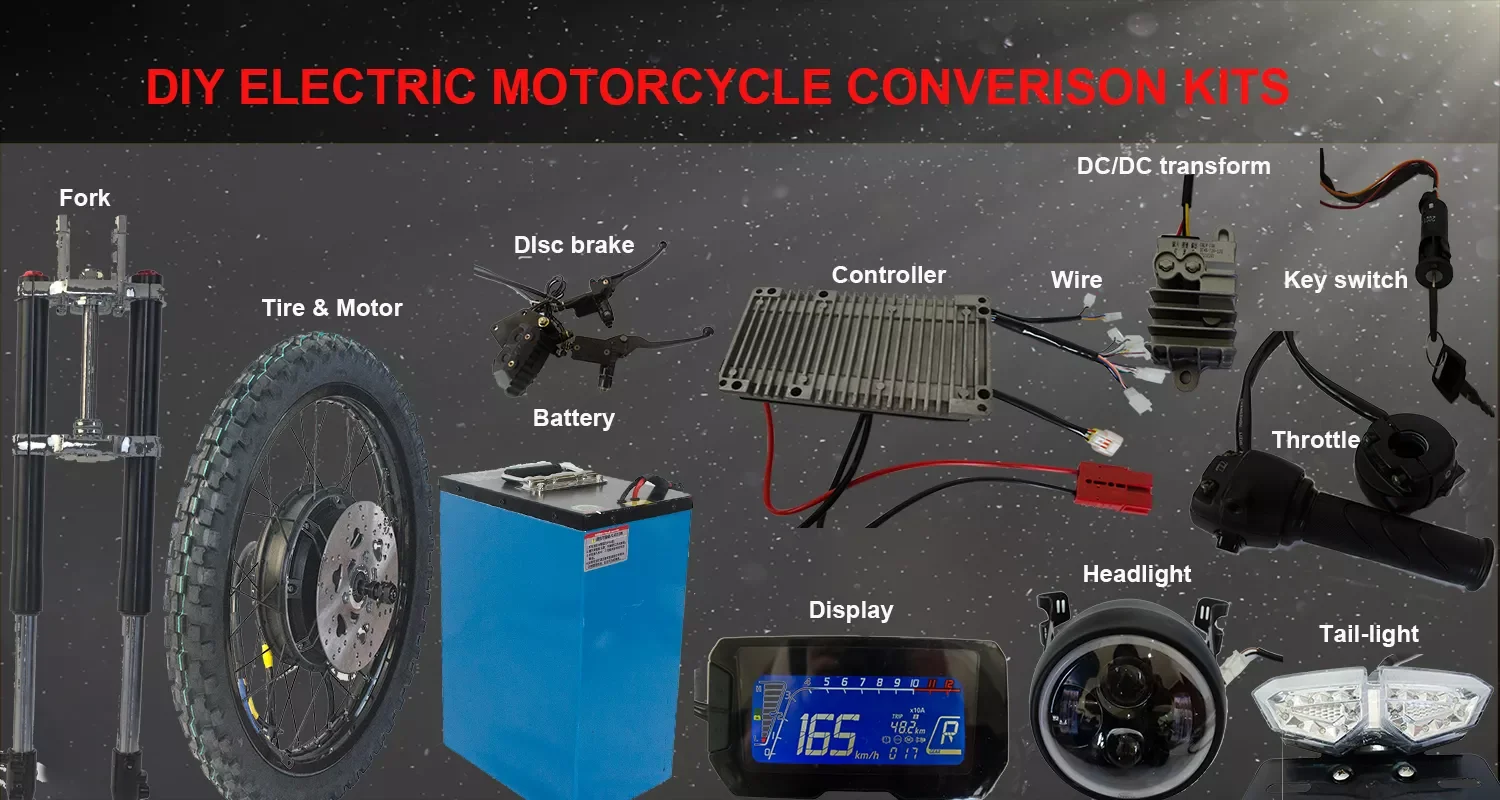 Easy Diy Electric Motorcycle Conversion Kit 2029inch Wheel 1000w