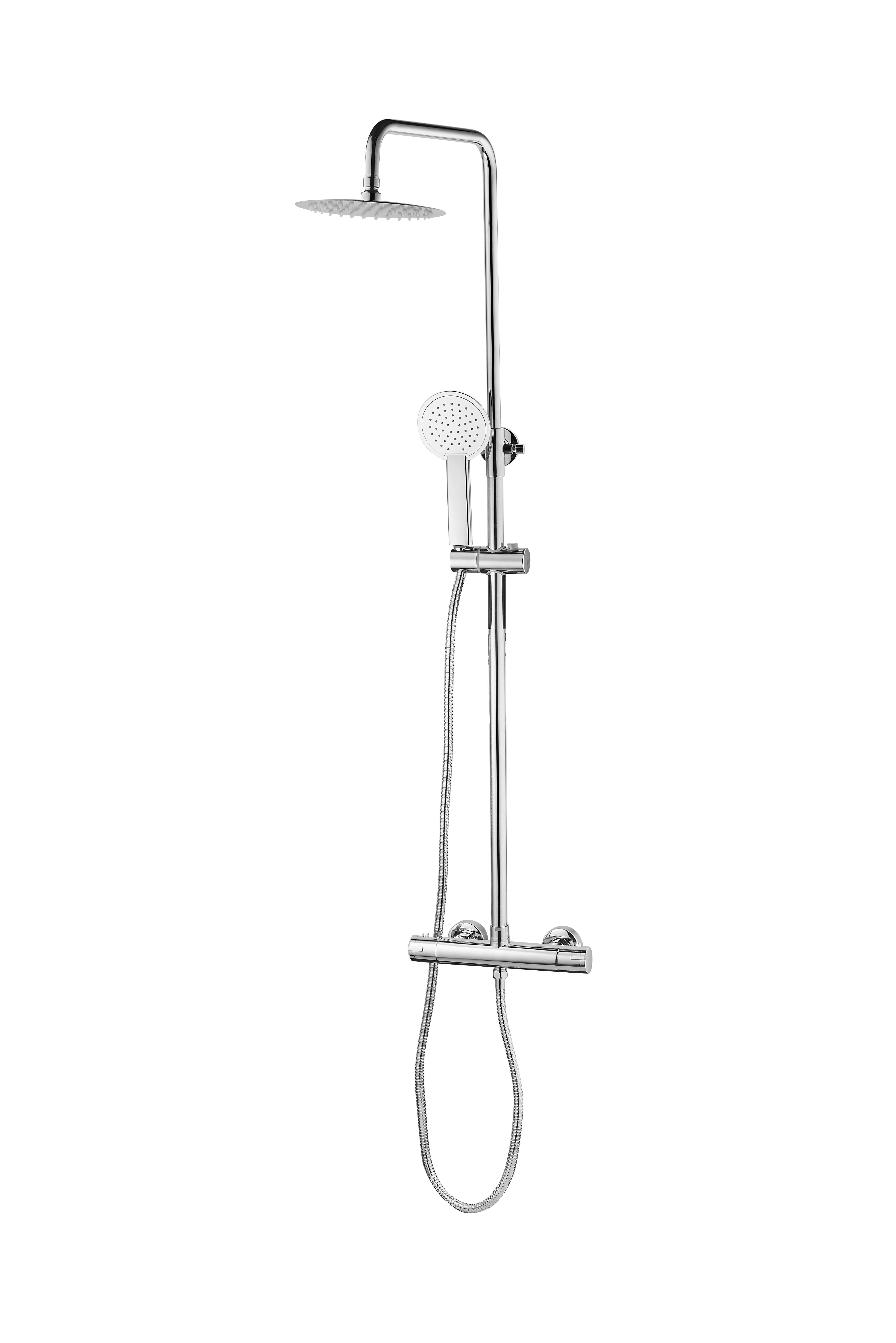 WRAS approved  KTW  Certificate Bathroom Round Rain  Brass Shower Column Thermostatic Shower Set supplier