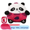 Pelota saltarina recargable, panda uva morada, cable USB