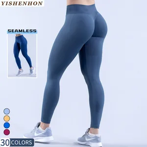 YISHENHON Custom Logo Hot Sale Lift Hip Low Waist Fitness Seamless Yoga Leggings Gym Fitness High Quality Sports Clothing