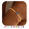 Bracelet perles saphir et or