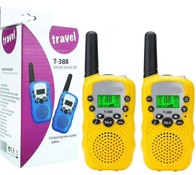 3パック トランシーバー 22チャンネル LCDライト付 3マイルレンジ