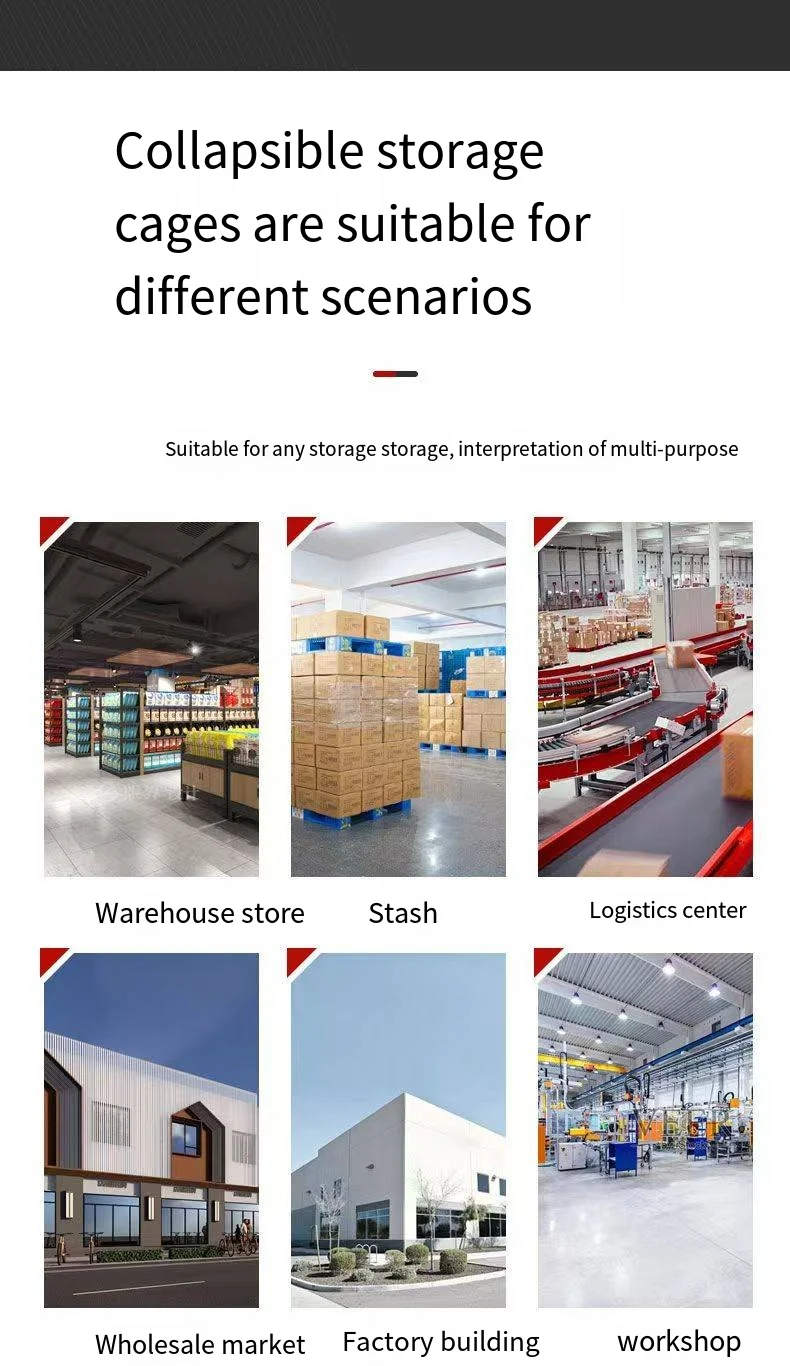 Rackable Wire Containers Customizable Warehouse Stackable Wire Mesh Containers Foldable Metal ...