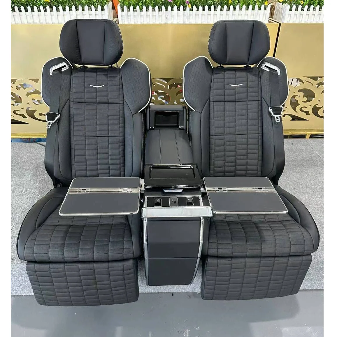 Partitions Electric Seats with Folding Tables Custom-shaped Side Walls Complete Interior Upgrades for Cadillac Escalade SUV