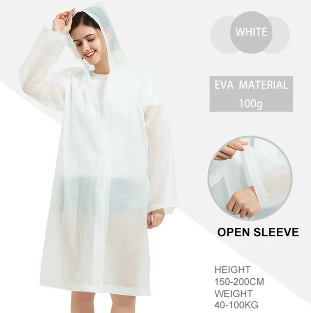 EVA Fashion waterproof Raincoat open SLEEVE