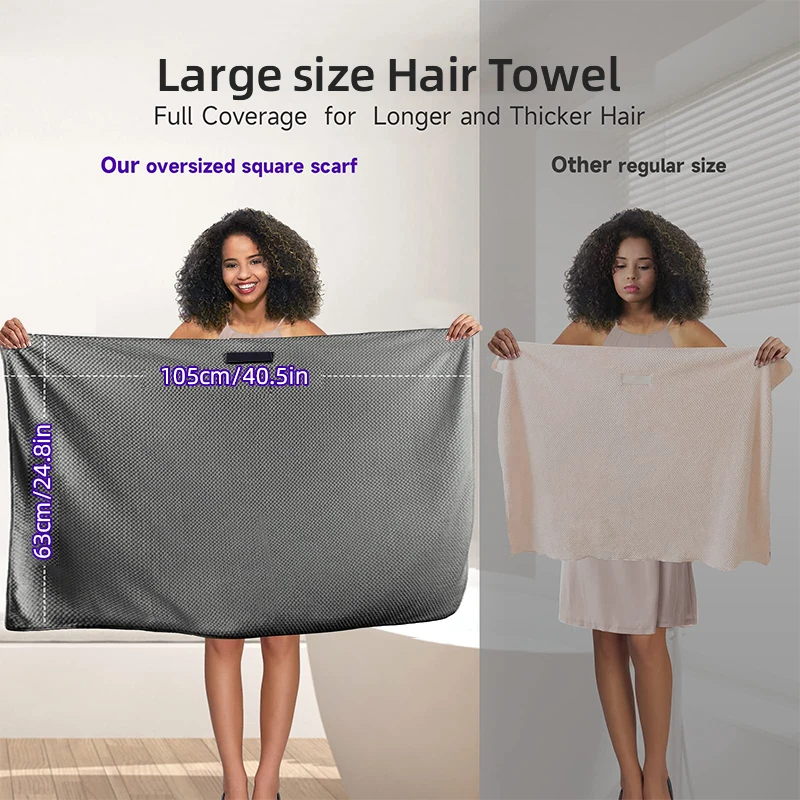 Custom Logo Hair Towel Microfiber Quick Dry Microfibre Hair Drying
