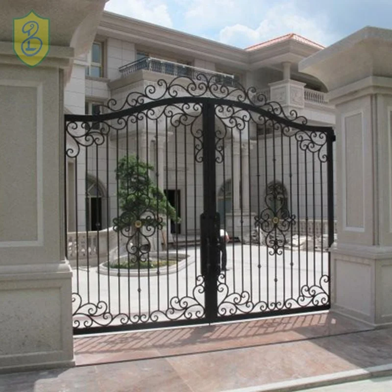 Modern Wrought Iron Fancy Gate Boundary Wall Gate Design From China Manufacturer