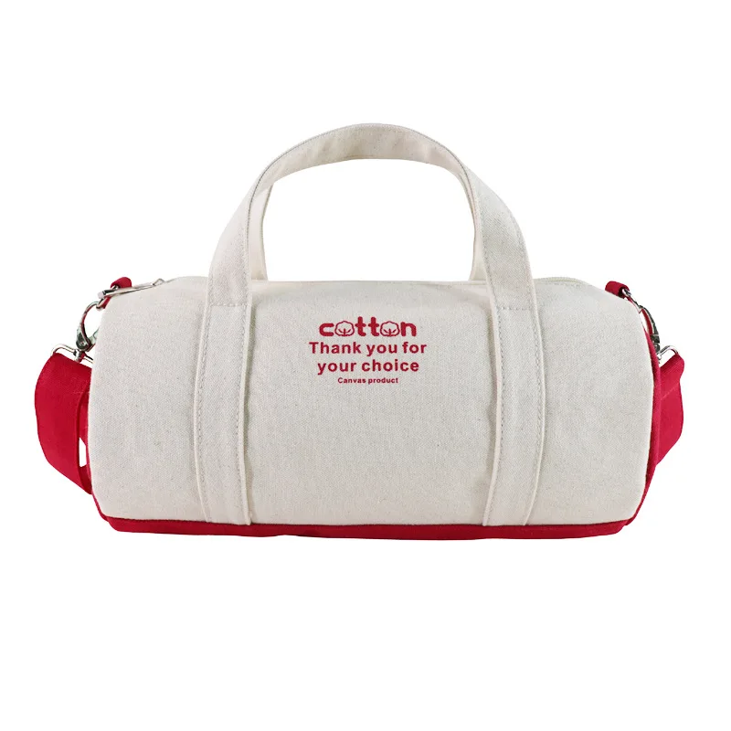 Custom Patterned Letter Design Canvas Crossbody Gym Tote Bag 30*15*15cm Cotton Handle Shoulder Bag for Travel and Gift