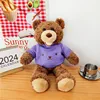 Orso Sorridente Viola 70 cm, Dimensioni come sopra