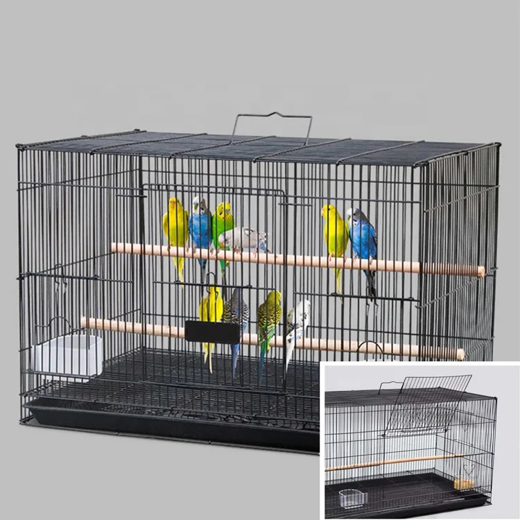 高級小鳥ゲージ 商業用ファンシー小鳥用金網ケージ 76*45*45cm ブラック