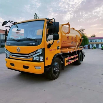 Large and medium-sized self-priming and self draining sewage trucks clean 5-15 cubic meters of sewage with vacuum suction trucks