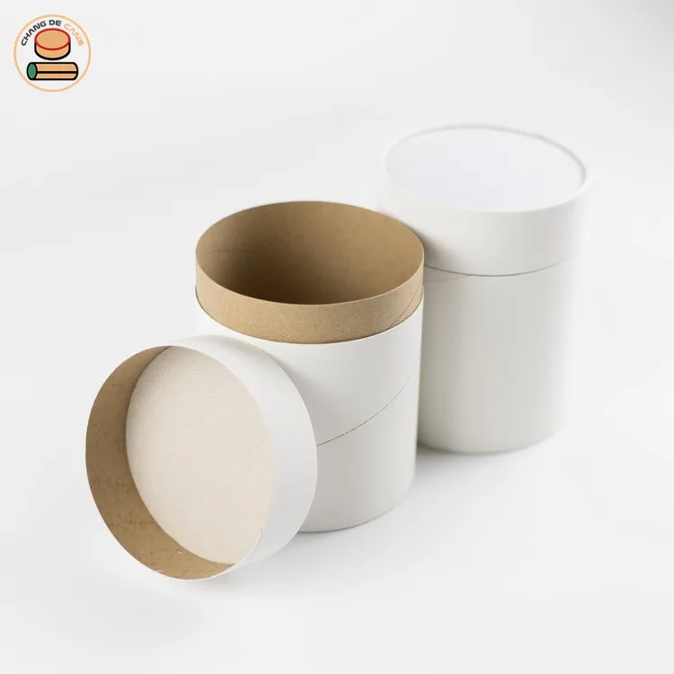 Custom Logo Biodegradable Kraft Round Cylinder Paper Tube Compostable Underwear Tube Packaging Underwear Cylinder Packaging Box
