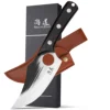 SHANGDAO 15 cm Ausbeinmesser aus hochkohlenstoffhaltigem Edelstahl mit Lederscheide für Outdoor- und Küchenarbeiten_voghion.com