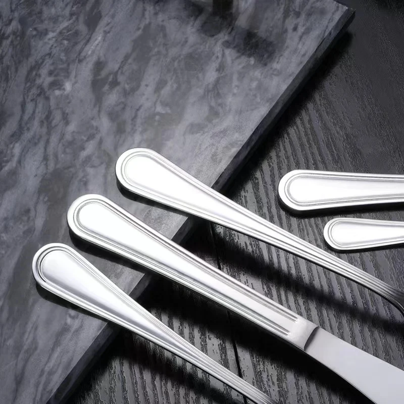 Hotel Cutlery Set Stainless Steel Gold Spoon Restaurant Utensil