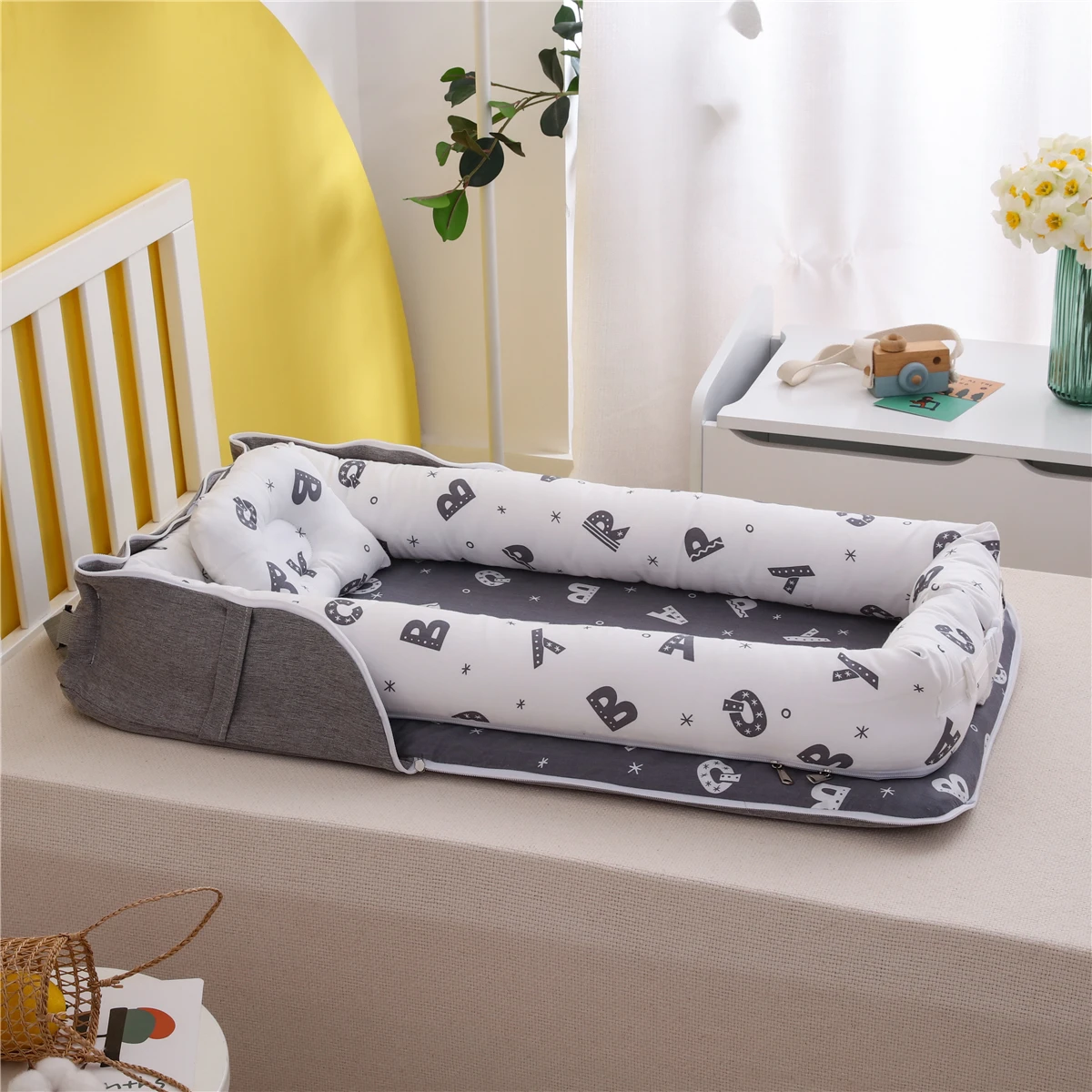 organic portable crib