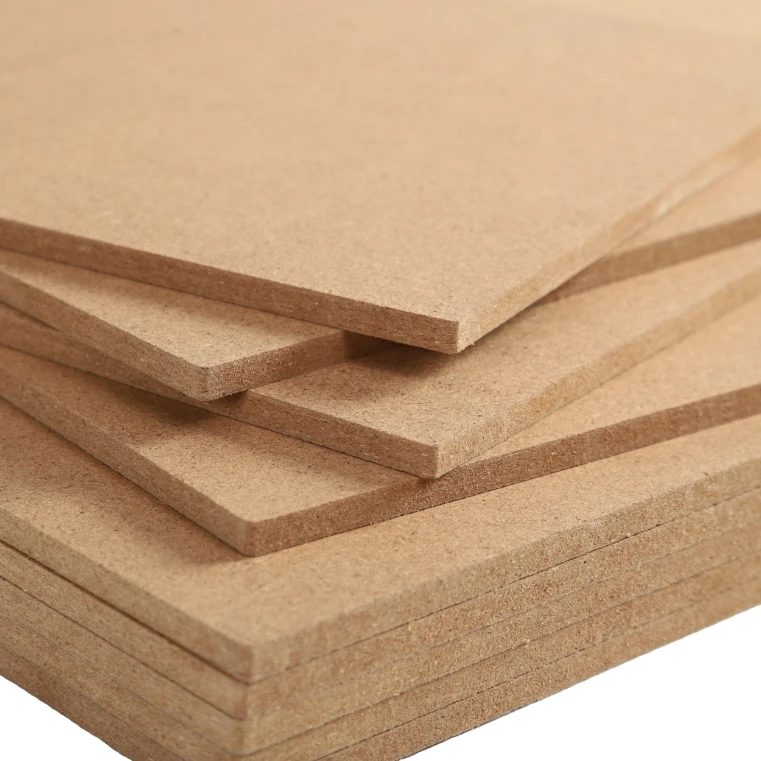 5mm MDF Packaging Board Furniture Cabinet Photo Frame Backboard Melamine Veneer Eucalyptus Wood Unpainted Board factory