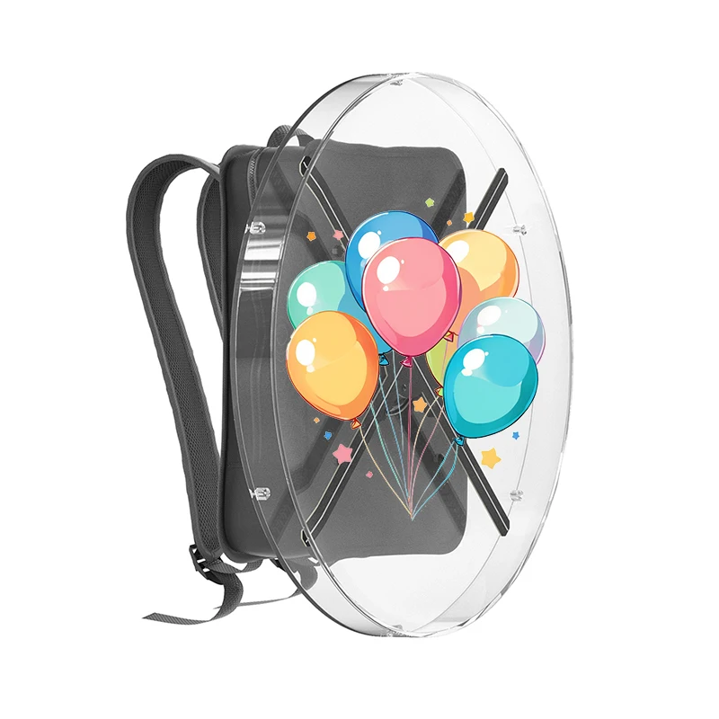 Shenzhen Quelle Herstellung 3D Hologramm Fan Werbung Maschine Rucksack 3D Hologramm Fan