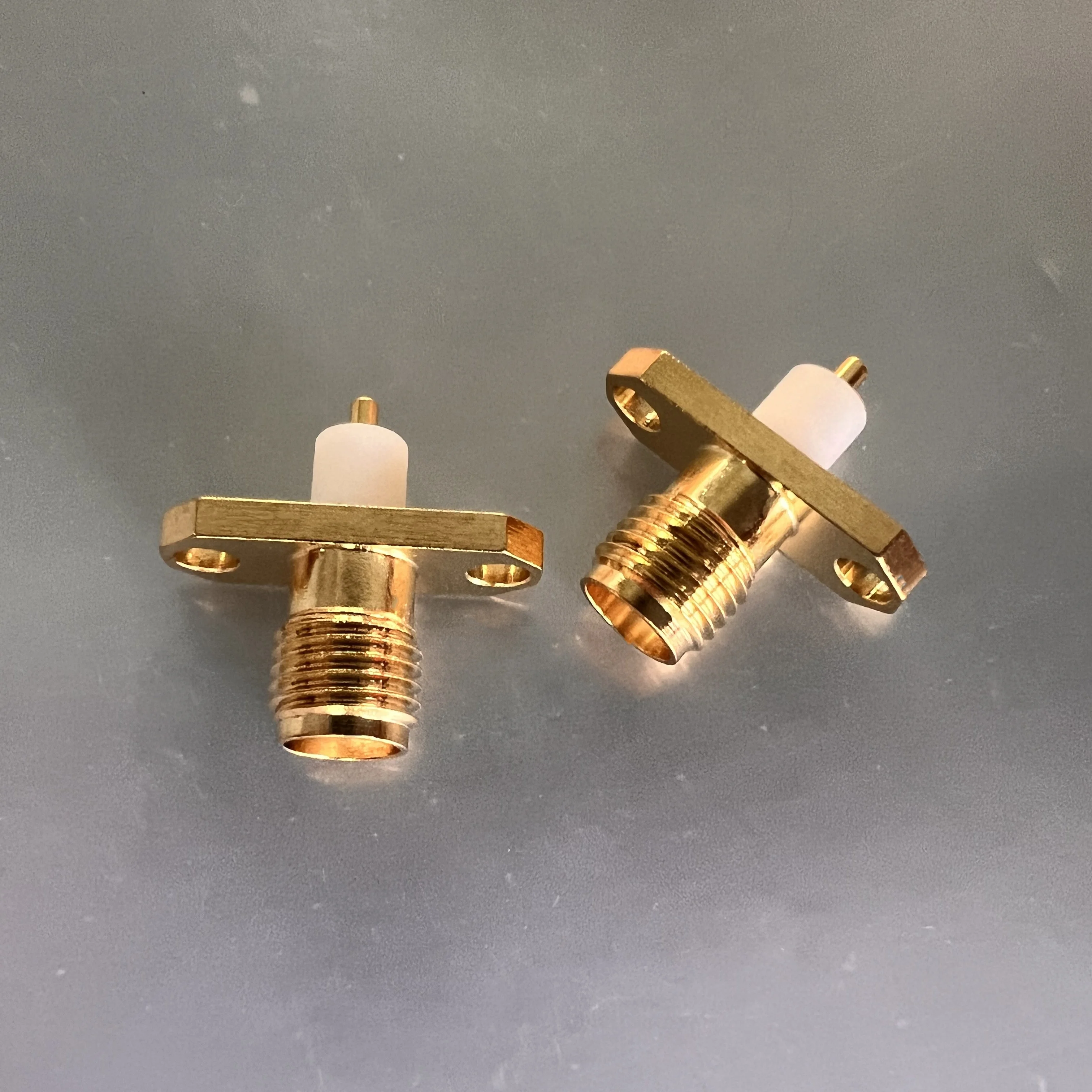 product factory supply sma kfd connector rf two hole flange sma female coaxial connector-2