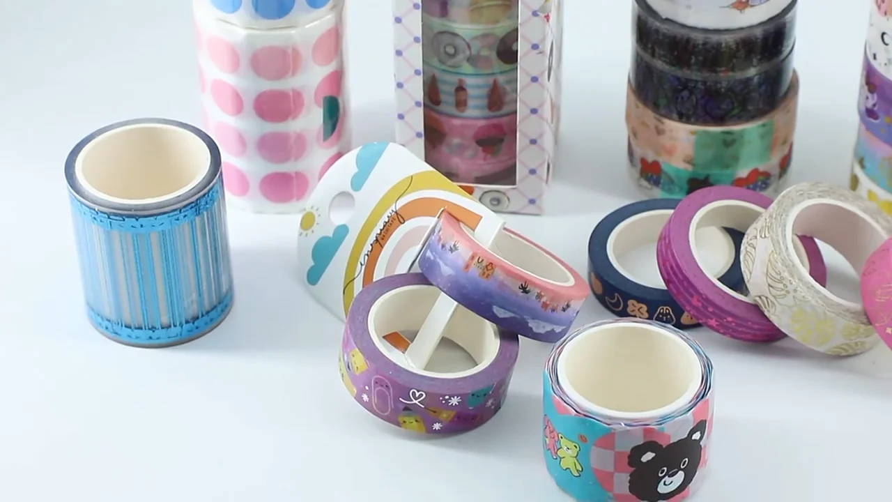 Stationery Japanese Masking Paper Die Cut Washi Tape Custom Printed