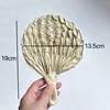 Abanico ultra-mini hoja de girasol blanco-135x19cm con asa de anilla