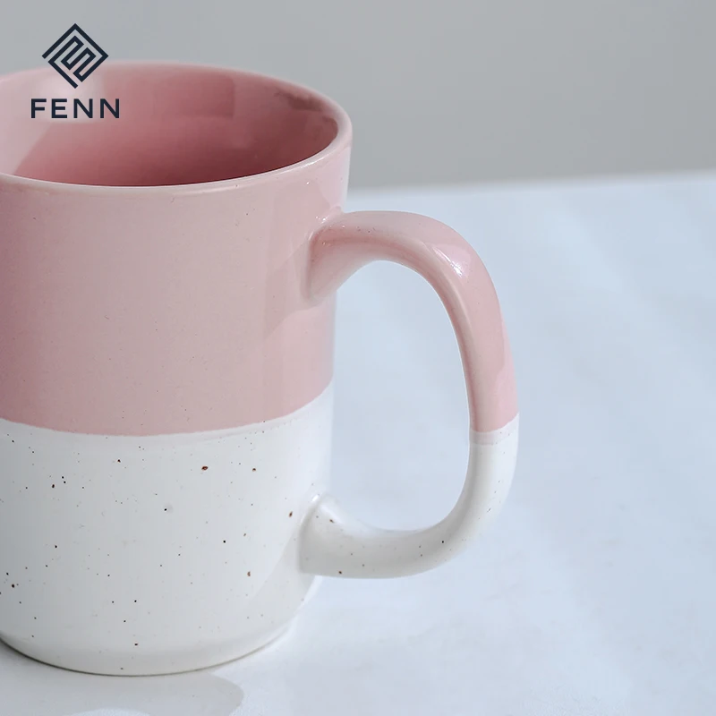 Creative  Ins Style Ceramic Coffee Mug Custom Color Speckled Sesame Glaze Mug Fine Porcelain Cup Mugs