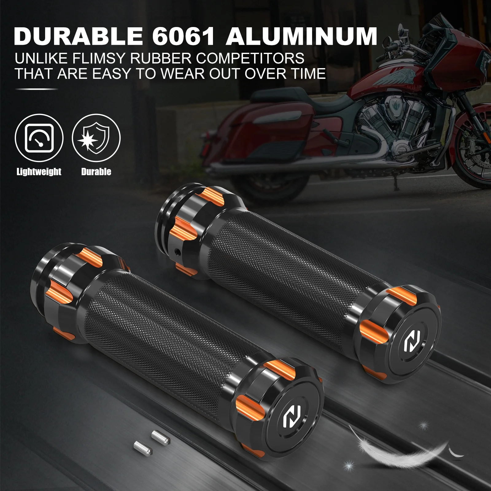 Nicecnc Aluminum Handlebar Grips for Harley Street Glide
