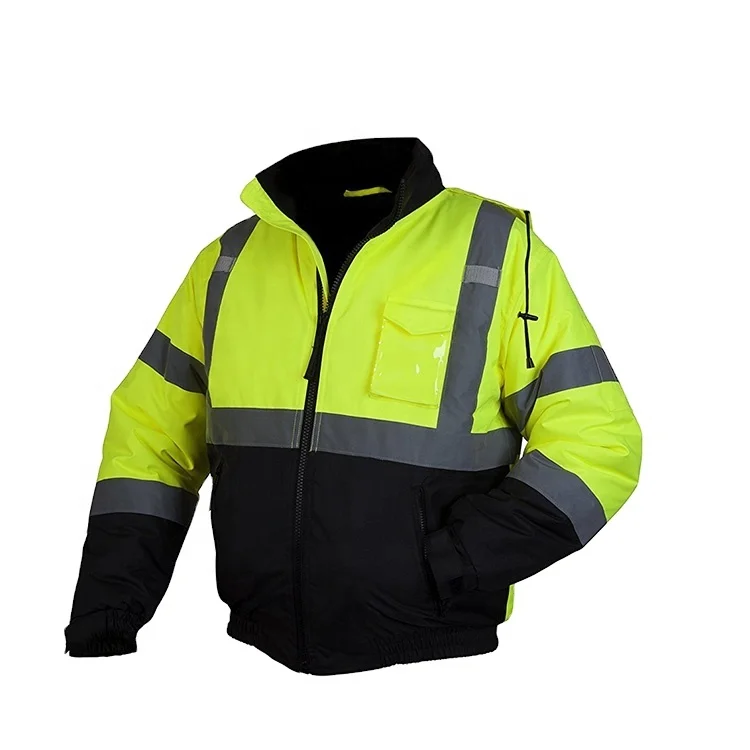 warm hi vis bomber jacket