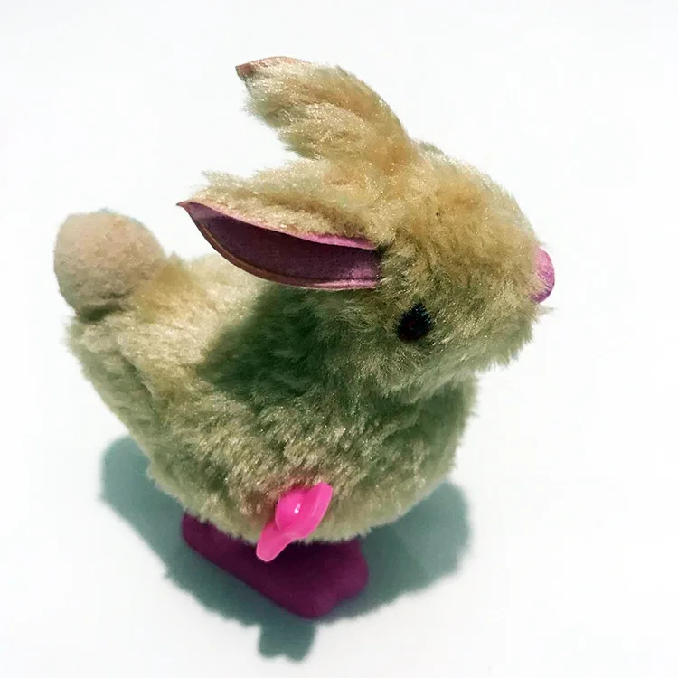 Пластиковые ПВХ плюшевые маленькие Мультяшные прыгающие кролики детские цепи заводные механические игрушки для детей забавные игры