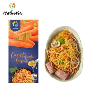 Wholesale Organic Low Carb Dry Konnyaku Pasta Conjac Shirataki Chinese Gluten Free Vegan  Dry Noodles Carrot  Spaghetti