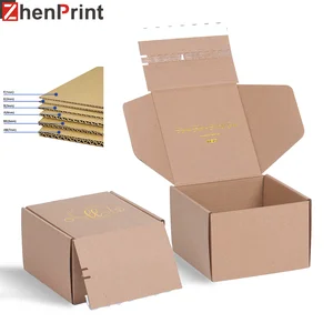 OEM Custom Logo Printed Luxury Corrugated Folding Kraft Cosmetic Paper Gift Shopping Packaging Box Cardboard Shipping Mailer Box