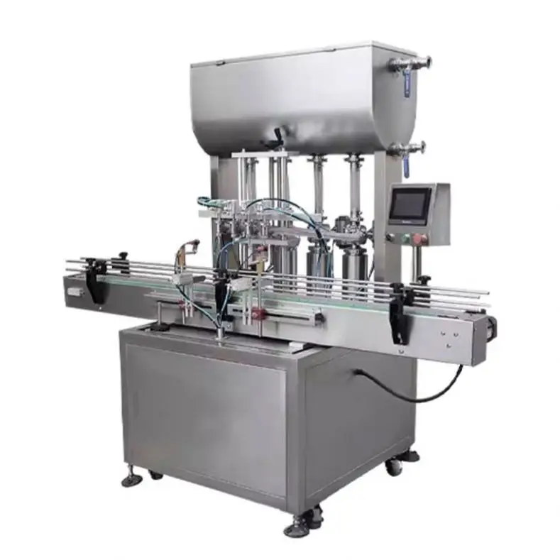 TEBAK Professional Paste Filling Machine for Shampoo Face Cream/automatic Cosmetic Filler/6 Nozzle Straight Line Piston Filler