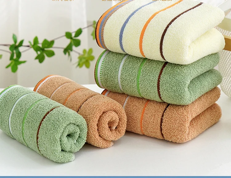 factory direct sales customized home-hotel Wholesale Cotton Towels Absorbent Thickening Soft Plain Color Household Wash Towels supplier